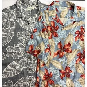 Set Of 2- Men’s Caribbean Hawaiian Shirts Size XL Resortwear Vacation Beach